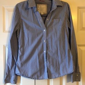 Blue and White Button Down Shirt